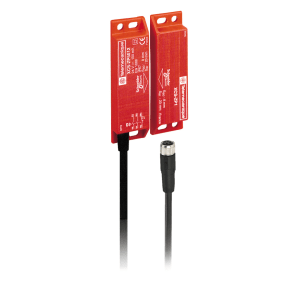 XCSDMP591L01M12 - Coded magnetic switch, Telemecanique Safety switches XCS, XCSDMP, 1 NC + 1 NO, staggered, M12 0.15 m Telemecanique Sensors