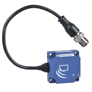 XGCS4901201 - Compact smart antenna, Radio frequency identification XG, RFID 13.56 MHz, flat form 40x40x15, M12, cable 0.2 m Telemecanique Sensors