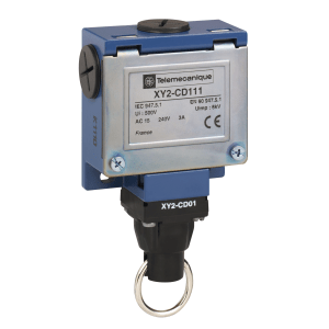 XY2CD111 - Simple rope pull switch, Telemecanique Emergency stop rope pull switches XY2C, cable 240 VAC 10 A XY2Cd Telemecanique Sensors