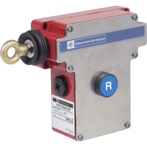 XY2CE2A150 - Latching emergency stop rope pull switch, Telemecanique rope pull switches XY2C, e XY2CE, LH side -1NC+1 NO, Flush pushbutton Telemecanique
