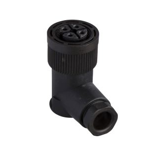 XZCC18FCP40B - Female, M18, 4 pin, elbowed connector, cable gland Pg 9 Telemecanique