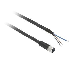 XZCP0166L10 - Pre wired connectors XZ, straight female, Ø 8 mm, 3 pins, cable PUR 10 m Telemecanique Sensors