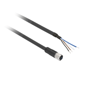 XZCP0941L2 - Pre wired connectors XZ, straight female, M8, 4 pins, cable PUR 2 m Telemecanique Sensors
