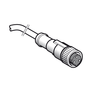 XZCP1865L10 - Pre wired connectors XZ, straight female, 1/2"20 UNF, 3 pins, cable PUR 10 m Telemecanique Sensors