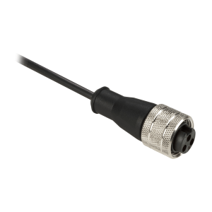 XZCP1865L2 - Pre wired connectors XZ, straight female, 1/2"20 UNF, 3 pins, cable PUR 2 m Telemecanique Sensors