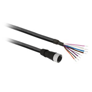 XZCP29P12L10 - Pre wired connectors XZ, straight female, M12, 8 pins, cable PUR 10 m Telemecanique Sensors