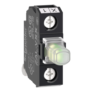 ZALVB1 - Harmony XALD, XALK, Light block for head Ø22, white, integral LED, mounting in back of enclosure, screw clamp terminal, 24 V AC/DC Schneider Electric