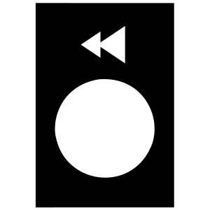 ZB2BY2906 - legend - 30 x 40 mm - black - left or lower, slow-fast Schneider Electric