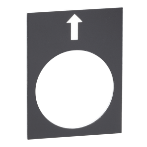 ZB2BY2910 - legend - 30 x 40 mm - black - left, slow Schneider Electric