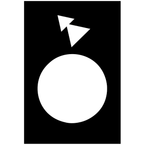ZB2BY2918 - legend - 30 x 40 mm - black - reverse, slow-fast Schneider Electric