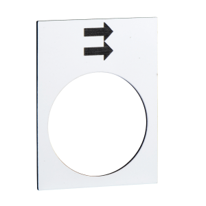 ZB2BY4902 - legend - 30 x 40 mm - white - raise or right, fast Schneider Electric