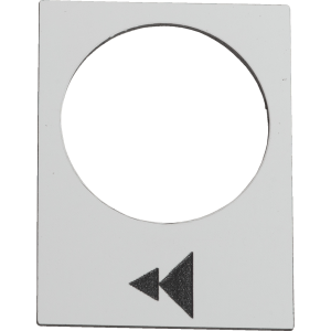 ZB2BY4903 - legend - 30 x 40 mm - white - raise or right, slow-fast Schneider Electric