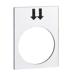 ZB2BY4908 - legend - 30 x 40 mm - white - right, fast Schneider Electric