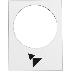 ZB2BY4915 - legend - 30 x 40 mm - white - forward, slow-fast Schneider Electric