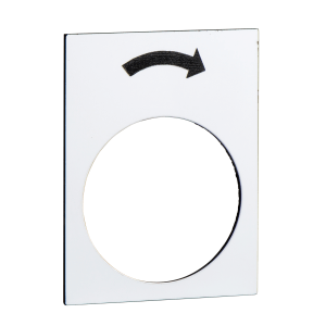ZB2BY4919 - legend - 30 x 40 mm - white - slew right, slow Schneider Electric