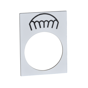 ZB2BY4933 - legend - 30 x 40 mm - white - slow Schneider Electric