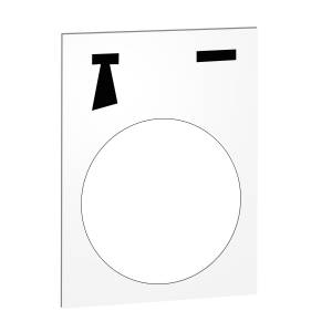 ZB2BY4935 - legend - 30 x 40 mm - white - start klaxon Schneider Electric