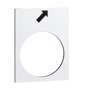 ZB2BY4963 - legend - 30 x 40 mm - white - forward, slow Schneider Electric