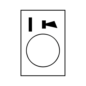 ZB2BY4985 - legend - 30 x 40 mm - white - start klaxon Schneider Electric