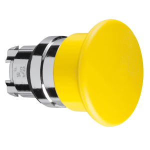 ZB4BC5 - Harmony XB4, Mushroom push button head Ø40, metal, yellow, Ø22, spring return Schneider Electric