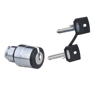 ZB4BG08 - Harmony XB4, Key switch selector head, metal, black, Ø22, key n°455, 3 positions, spring return from right to center, key withdrawal left Schneider Electric