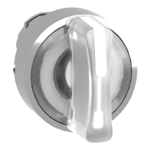 ZB4BK1513 - Harmony XB4, Illuminated selector switch head, metal, white, Ø22, integral LED, 3 positions, spring return to center Schneider Electric