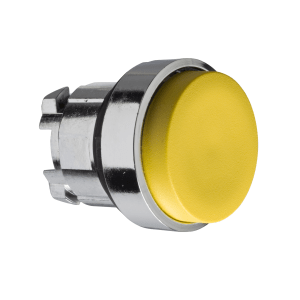 ZB4BL5 - Head for non illuminated push button, Harmony XB4, yellow projecting pushbutton Ø22 mm spring return unmarked Schneider Electric