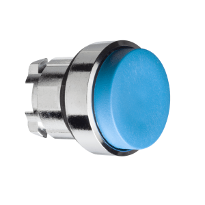 ZB4BL6 - Head for non illuminated push button, Harmony XB4, blue projecting pushbutton Ø22 mm spring return unmarked Schneider Electric