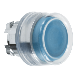 ZB4BP6 - Harmony XB4, Push button head, metal, projecting, blue, Ø22, spring return, booted, unmarked Schneider Electric