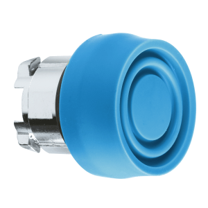 ZB4BP6S - Head for non illuminated push button, Harmony XB4, blue flush pushbutton Ø22 mm spring return unmarked Schneider Electric