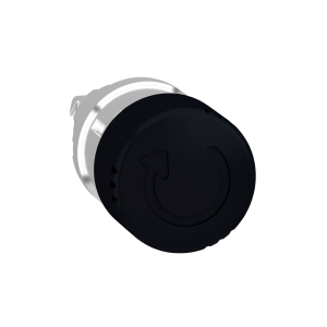 ZB4BS42 - Harmony XB4, Mushroom push button head Ø30, metal, black, Ø22, latching turn realease Schneider Electric