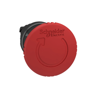 ZB4BS8447 - Harmony XB4, Emergency stop head switching off, black metal, red mushroom Ø40, Ø22, trigger latching turn to release Schneider Electric