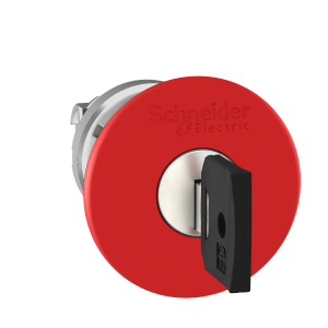 ZB4BS94410 - Head for emergency switching off push button, Harmony XB4, red Ø 40 stop, Ø22 mm trigger and latching key release Schneider Electric