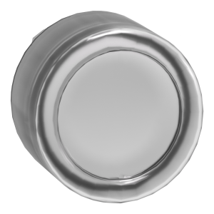 ZB4BW513 - Harmony XB4, Illuminated push button head, metal, flush, white, Ø22, spring return, plain lens integral LED, clear boot Schneider Electric