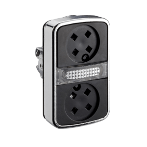 ZB4BW7A9 - Head for illuminated double headed push button, Harmony XB4, flush/flush pushbutton Ø22 mm without cap Schneider Electric