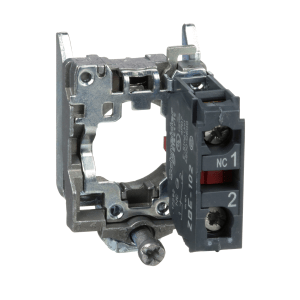 ZB4BZ102 - Harmony XB4, Single contact block with body/fixing collar, metal, screw clamp terminal, 1 NC Schneider Electric