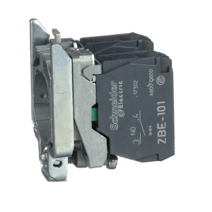ZB4BZ103 - Harmony XB4, Single contact block with body/fixing collar, metal, screw clamp terminal, 2 NO Schneider Electric