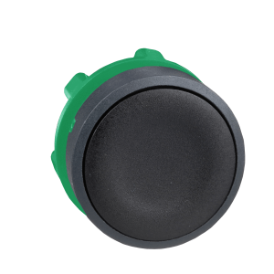 ZB5AA2 - Harmony XB5, Push button head, plastic, flush, black, Ø22, spring return, unmarked Schneider Electric
