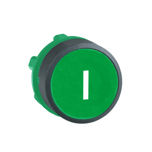 ZB5AA331 - Harmony XB5, Push button head, plastic, flush, green, Ø22, spring return, marked I Schneider Electric