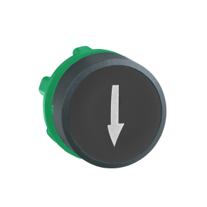 ZB5AA335 - Harmony XB5, Push button head, plastic, flush, black, Ø22, spring return, marked DOWN ARROW Schneider Electric