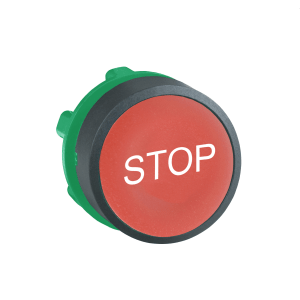 ZB5AA434 - Harmony XB5, Push button head, plastic, flush, red, Ø22, spring return, marked STOP Schneider Electric