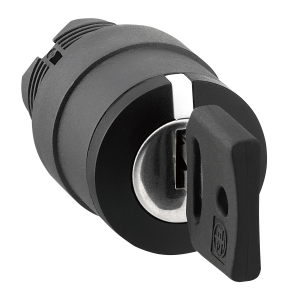 ZB5AG1 - Harmony XB5, Key switch selector head, plastic, black, Ø22, key n°455, 3 positions, spring return from left to center Schneider Electric