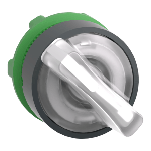ZB5AK1213 - Harmony XB5, Illuminated selector switch head, plastic, white, Ø22, integral LED, 2 positions, stay put Schneider Electric