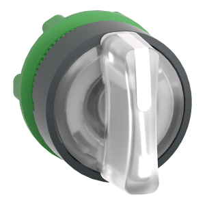 ZB5AK1313 - Harmony XB5, Illuminated selector switch head, plastic, white, Ø22, integral LED, 3 positions, stay put Schneider Electric