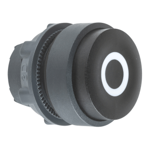 ZB5AL232 - Head for non illuminated push button, Harmony XB5, XB4, black projecting pushbutton Ø22 mm spring return "O" Schneider Electric