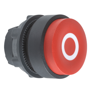 ZB5AL432 - Harmony XB5, Projecting push button head Ø40, plastic, red, Ø22, spring return, marked O Schneider Electric