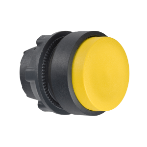 ZB5AL5 - Head for non illuminated push button, Harmony XB5, XB4, yellow projecting pushbutton Ø22 mm spring return unmarked Schneider Electric