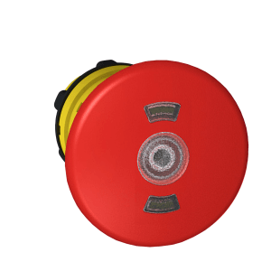 ZB5AT8643M - Harmony XB5, Illuminated emergency stop switching off head, plastic, red mushroom Ø40, Ø22, trigger latching push-pull, with state indicator Schneider Electric