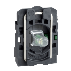 ZB5AW0B31 - Harmony XB5, Light block with body/fixing collar, plastic, green, integral LED, 24 V AC/DC, 1 NO Schneider Electric
