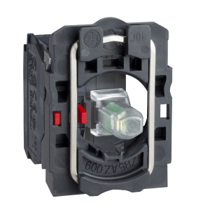 ZB5AW0B42 - Harmony XB5, Light block with body/fixing collar, plastic, red, integral LED, 24 V AC/DC, 1 NC Schneider Electric